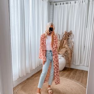 Mirror Mirror Boutique Pink Leopard Kimono 1 SZ